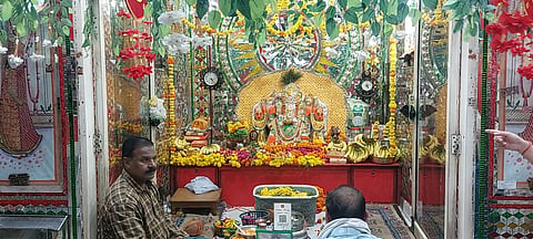 Devotees offering prayers at the 350-year-old Arji Wale Ganesh Temple