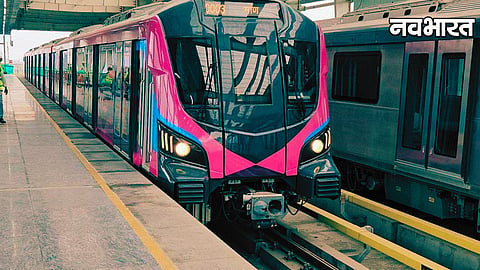 View of Metro Line-3 and a metro train