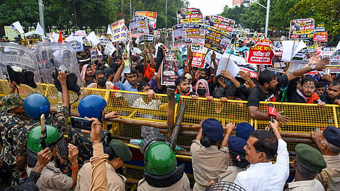 Patna Aspirants protest over recruitment exams