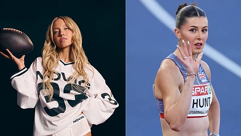Female athletes protest Sydney Sweeney's sports betting ad; questions raised about the portrayal of sports.
