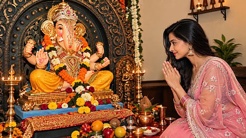 Ganpati ai photo 6 ai prompts bappa ke sath photo.