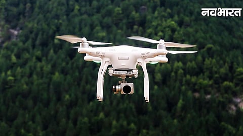Drone flying overhead