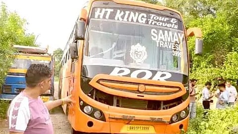 Hapur Tourist Bus Theft 500 Litres Diesel and Two Batteries Stolen