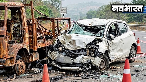 Tragic accident on Mumbai-Nashik Highway: Car rams into stationary truck near Atgaon