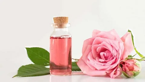Rose water skincare hack honey almond oil dark circles wrinkles.