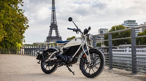 Royal Enfield electric bike is making waves new Parachute White color 