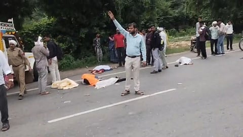 Four bike riders killed in a road accident 