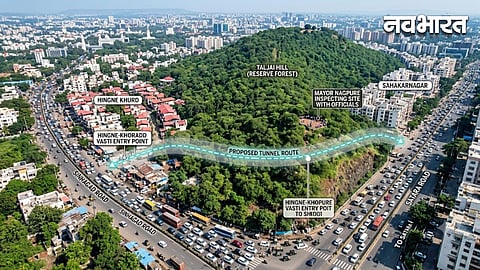 Conceptual alignment of the proposed Taljai Hill tunnel connecting Sinhagad Road and Satara Road