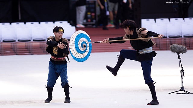 Traditional Japanese martial arts display