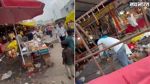 Garbage vehicle crashes into shops outside Kubereswar Dham