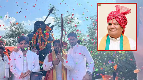 Karni Sena leader Okendra Rana delivers a controversial speech