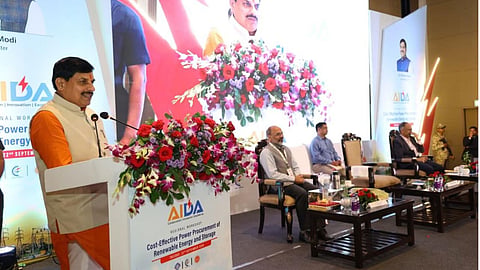 CM Mohan Yadav addresses a renewable energy workshop