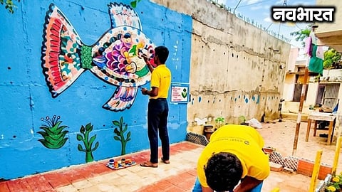 Pimpri-Chinchwad Beautification of Wagheshwar Ghat using scrap material Swachhata Hi Seva' campaign