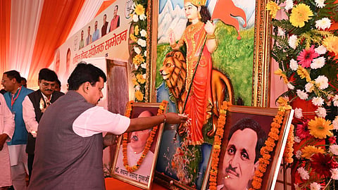 Highlights from  'Yuva Samvad' event: CM Yogi and BJP National President Nitin Naveen interacting with youth.