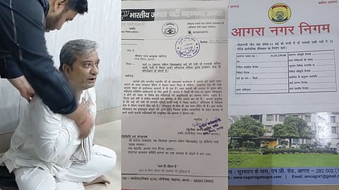 Agra BJP Nominated Councillor Protests Over 6 Month Delay in Development Work Municipal Corporation 