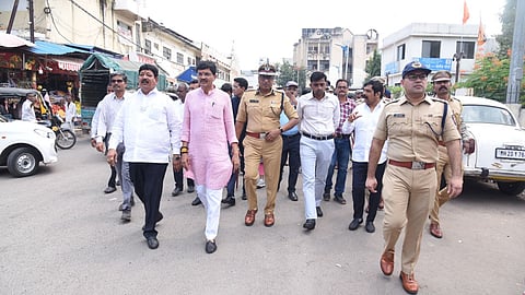 chhatrapati sambhajinagar ganesh visarjan procession route inspection