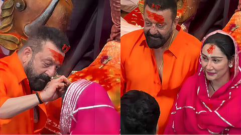 Sanjay Dutt Maanayata Dutt Ganpati Darshan