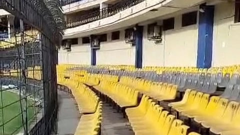 India vs West Indies T20 match in Indore, Holkar Stadium, with fans showing excitement.