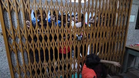 LNIPE students protest and surround administrative building in Gwalior