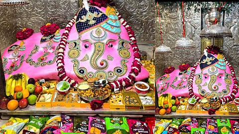 Specially decorated Chintaman Ganesh idols