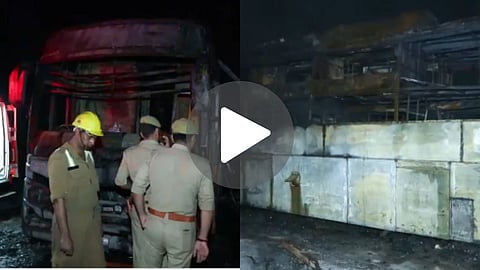 greater noida bus fire