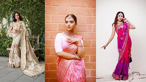 Short height women saree styling tips.