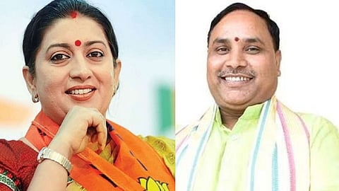 Smriti Irani And Karmveer Singh Team CG BJP