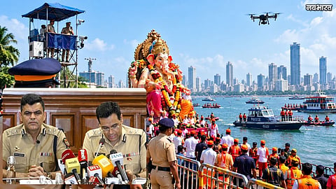 Mumbai Ganpati Visarjan Security 22000 Police