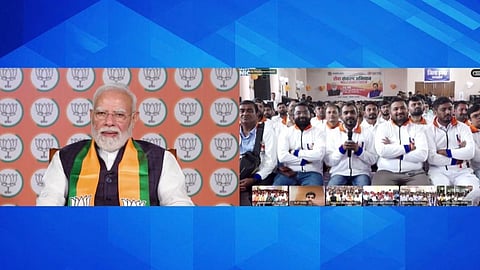 PM Interacts Seva Sankalp Abhiyan Yatri