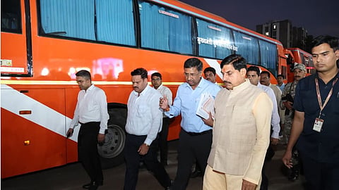 CM Mohan Yadav inspects buses