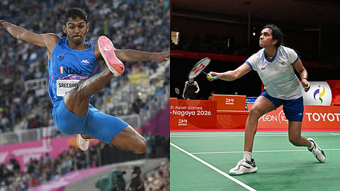 asian games pv sindhu long jump sreeshankar