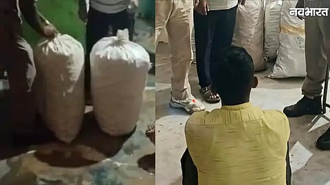 Police action against illegal firecracker manufacturing at a house
