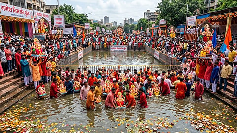 malegaon ganeshkund immersion protest alternative arrangement