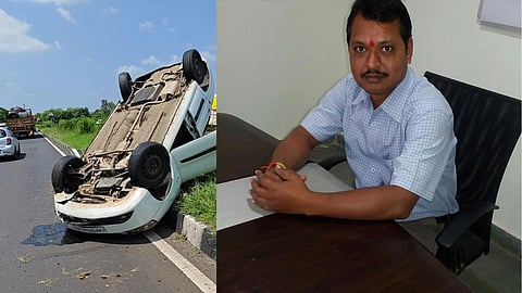 nagpur savner road accident car collision one dead