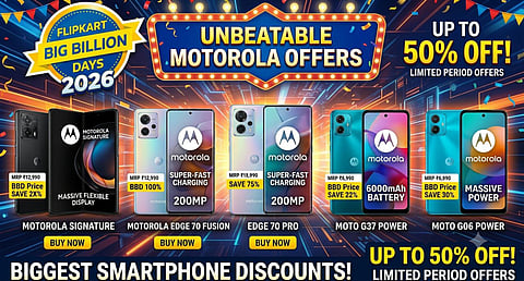 5 Motorola phones Flipkart Big Billion Days Sale prices start at ₹13,999