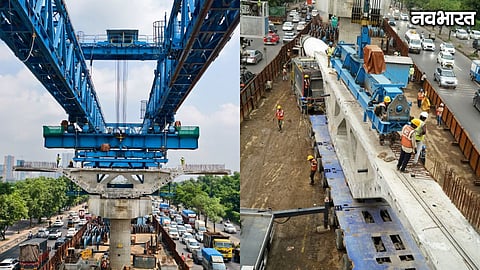 Mumbai Elevated Eastern Freeway First Precast Segment Installed