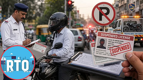 Bhandara Traffic Police, Driving Licence Suspended