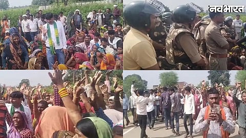 farmers protest in Panna for collective arrest