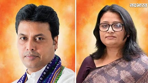 MP BJP leaders Biplab Deb And Rekha Verma