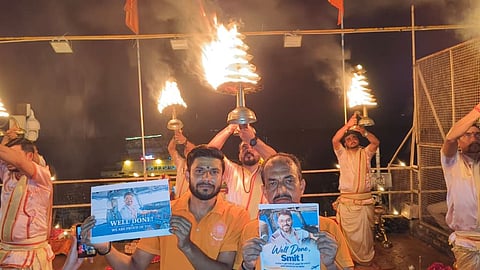 Varanasi Prays for Captain Smit Machhar’s Speedy Recovery at Dashashwamedh Ghat
