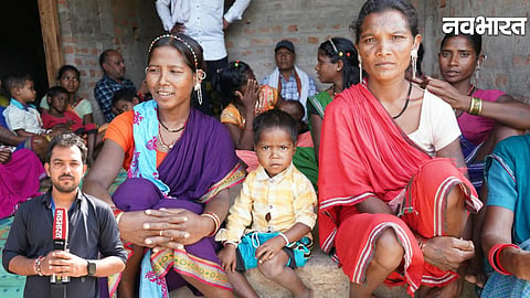 Rahul Gandhi meeting tribal families in Balaghat