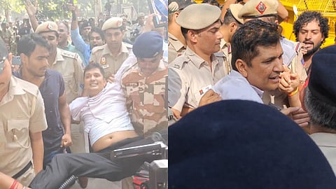 jantar mantar aap protest Saurabh Bharadwaj Detained