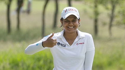 asian games day 14 golf Pranavi Urs won gold medal