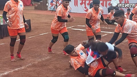 pune district kabaddi selection trial balewadi chikhli win