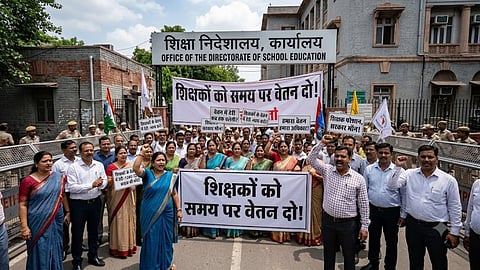 chandrapur teachers salary delay 4 officers notice