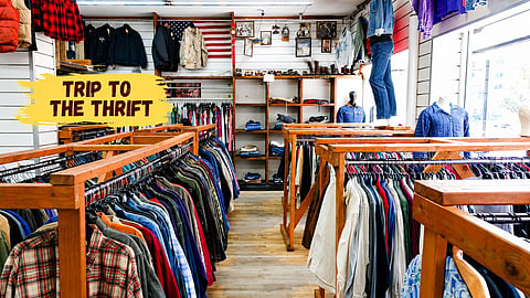 Thrifting trend india second hand vintage fashion.
