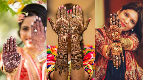 Rajasthani mehndi designs hidden groom name personalized.