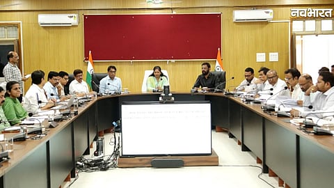 Sagar Collector reviewing departmental work