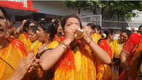 Agra Ganga Jal Purification Performed at CEC Gyanesh Kumar’s Ancestral Home After Congress Protest