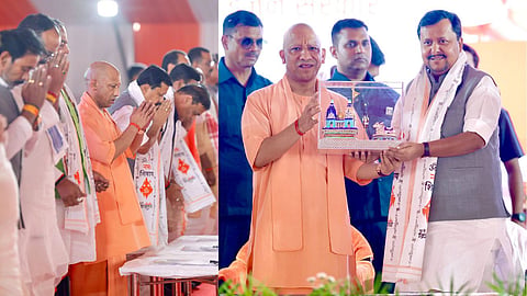 Seva Sankalp Bike Yatra Concludes in Varanasi, Yogi Adityanath and Nitin Nabin Address Massive Rally